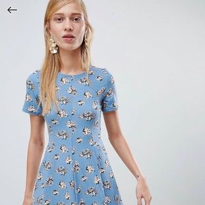 Asos design soft tea dress in floral print